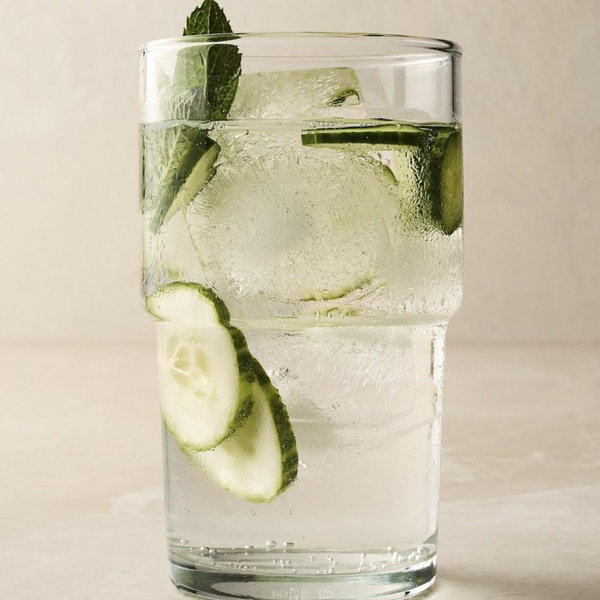 Essential Stacking Drinking Glass Collection - Tall, Clear, Set of 8