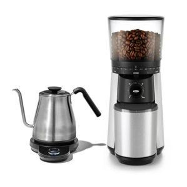 OXO - Adjustable Temperature Pour-Over Kettle & Conical Burr Coffee Grinder Bundle
