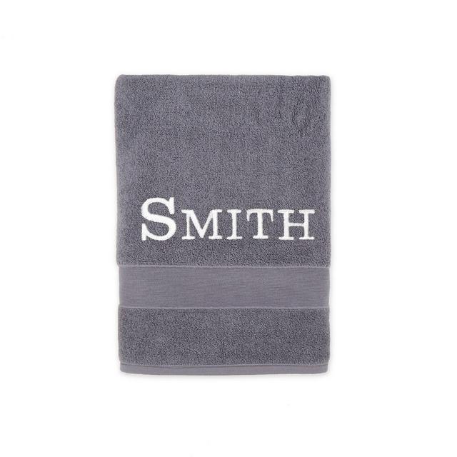 Monogrammed Wamsutta® Classic Turkish Bath Towel in Charcoal