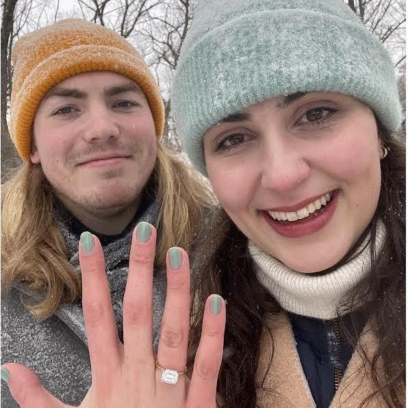 The only photo we have from the day of the proposal!