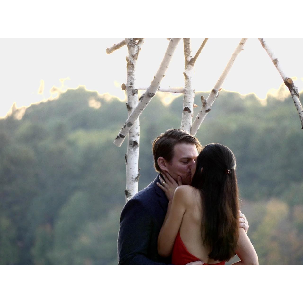 Right after the kiss, Lisa sang “Forever Like That” by Ben Rector and Mr. & Mrs. Els began to dance. Photo by a family friend