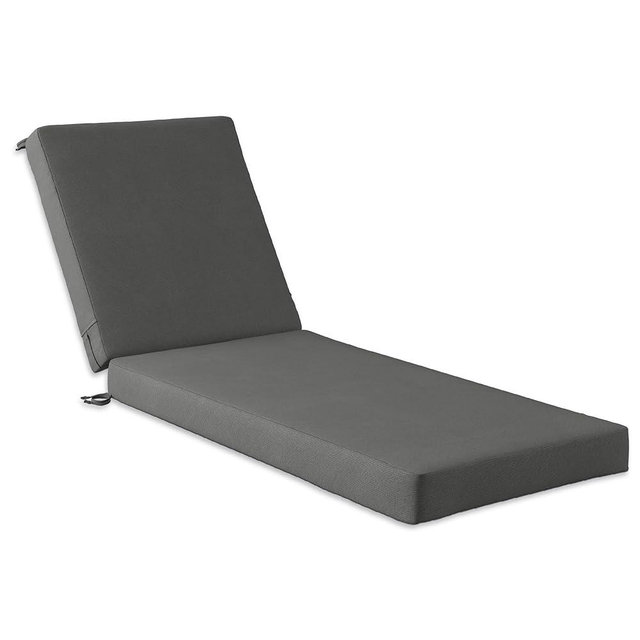 Codi Outdoor Lounge Chair Cushions, Chaise Cushion for Patio Furniture, Double Waterproof Fabric for Pool, 72 x 22.5 x 3.5 Inch 1PK Grey
