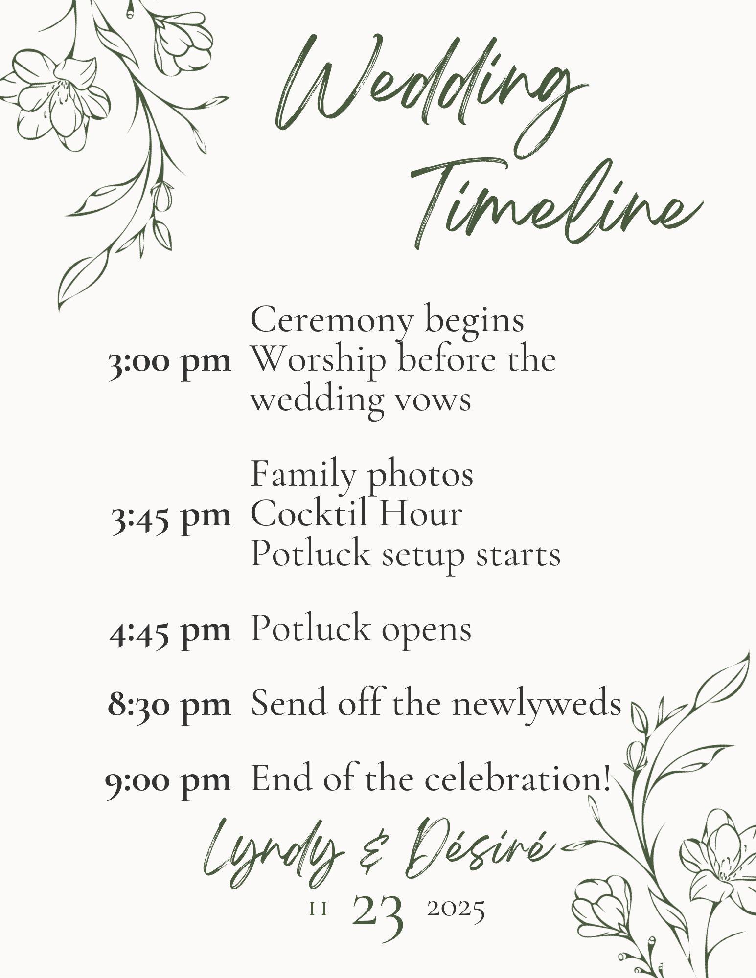 The Wedding Website of Lyndy Nauenburg and Désiré Nana