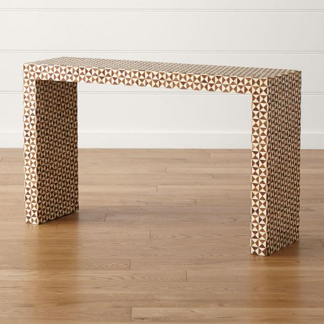 Intarsia Natural Console Table