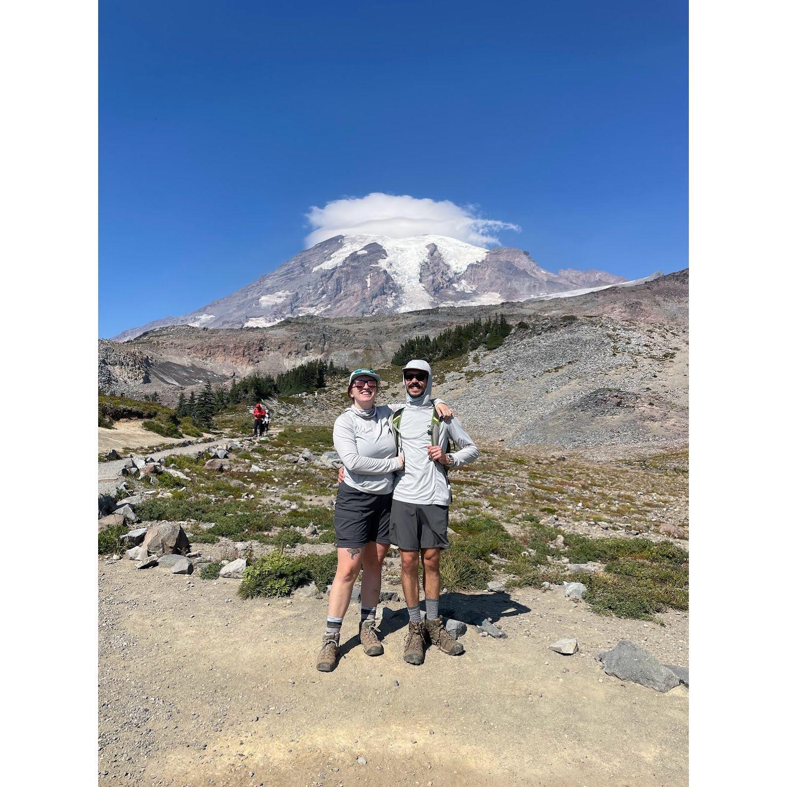 Mt. Rainier 2023. Matching national park dad fit.