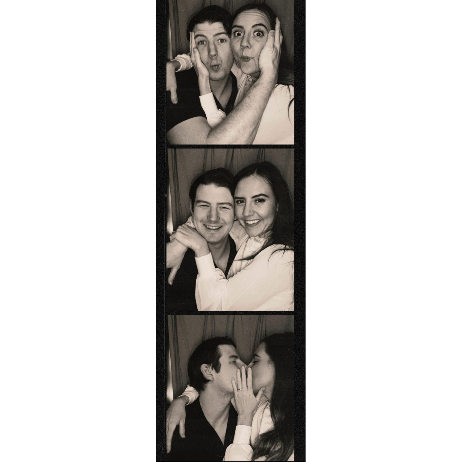 I wanted to use a film strip for our invites and on a chilly day in KC we went downtown and took 3 takes