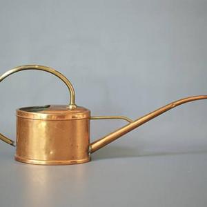 COPPER WATERING CAN, Large Copper and Brass Watering Can, Vintage Copper Watering Can, Modern Watering Can, Swiss Copper Watering Can