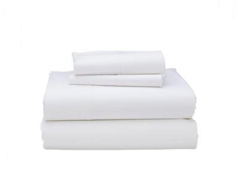 300-Thread Count Bamboo/Cotton Sheet Set - QUEEN in WHITE