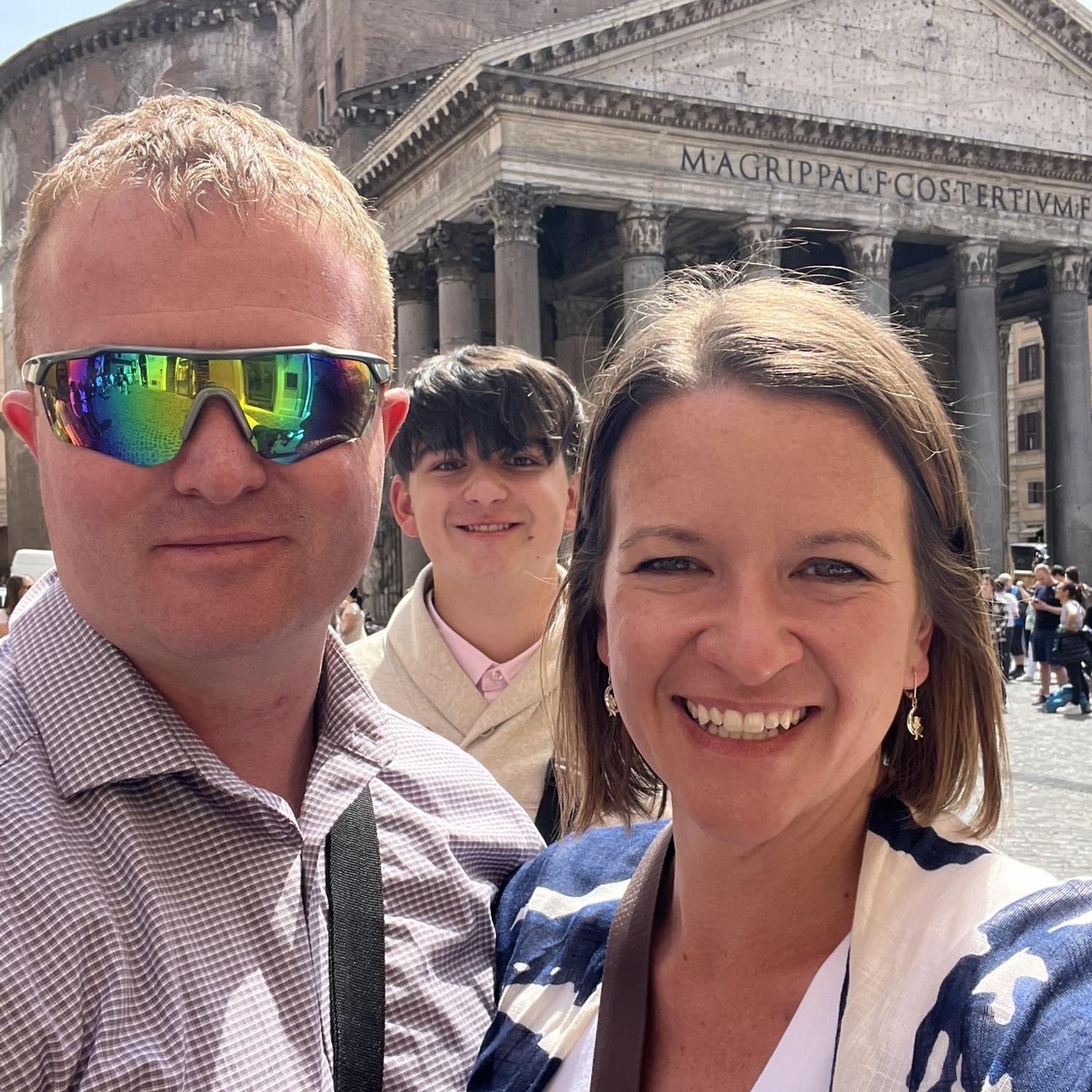 Sunny day at the Pantheon in Rome