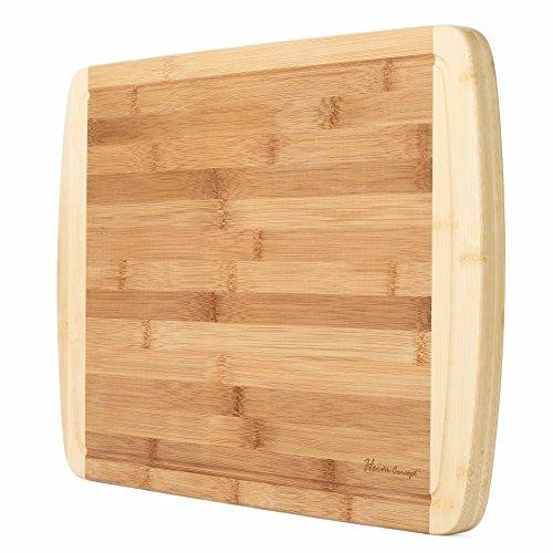 Heim Concept Organic Bamboo Cutting Board for Kitchen Extra Large Chopping Board with Juicy Groove Perfect for Meat, Vegetables, Fruits, Cheese