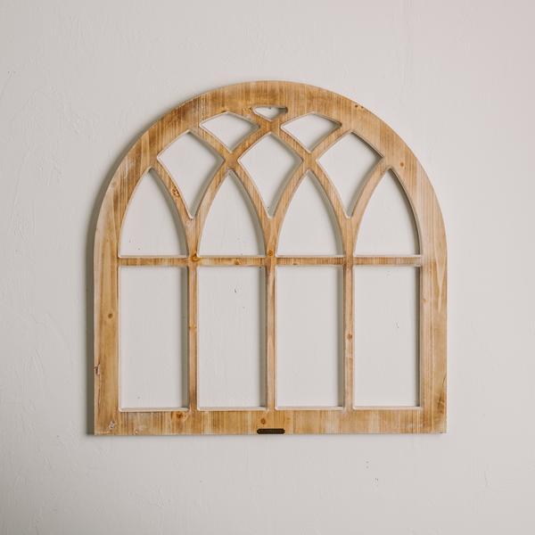 Arched Wooden Window Frame