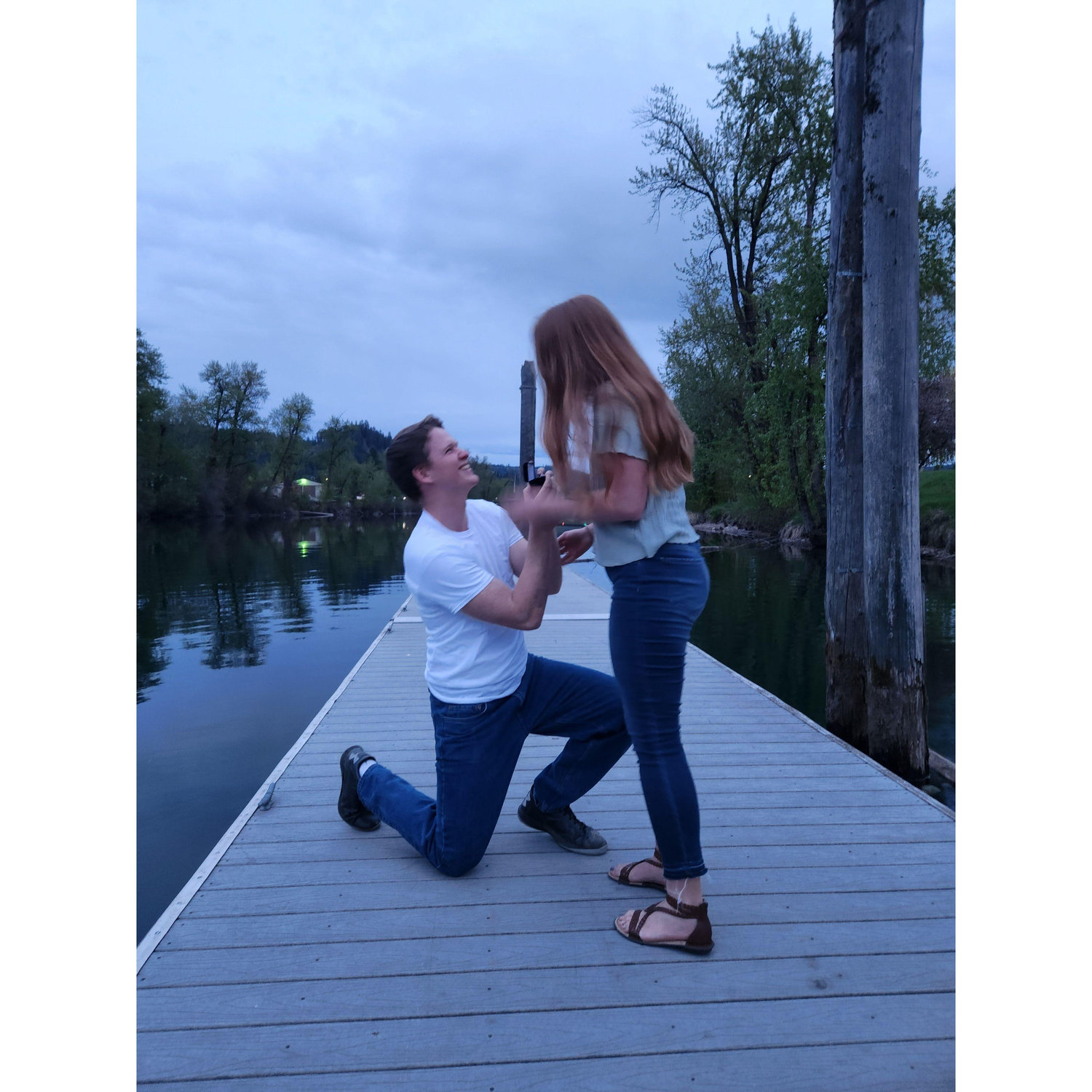The second time he asked, but this time with my ring;)