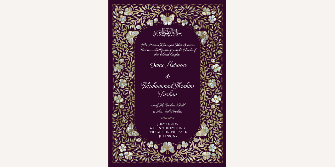 The Wedding Website of Sana Haroon and Muhammad Ibrahim Farhan
