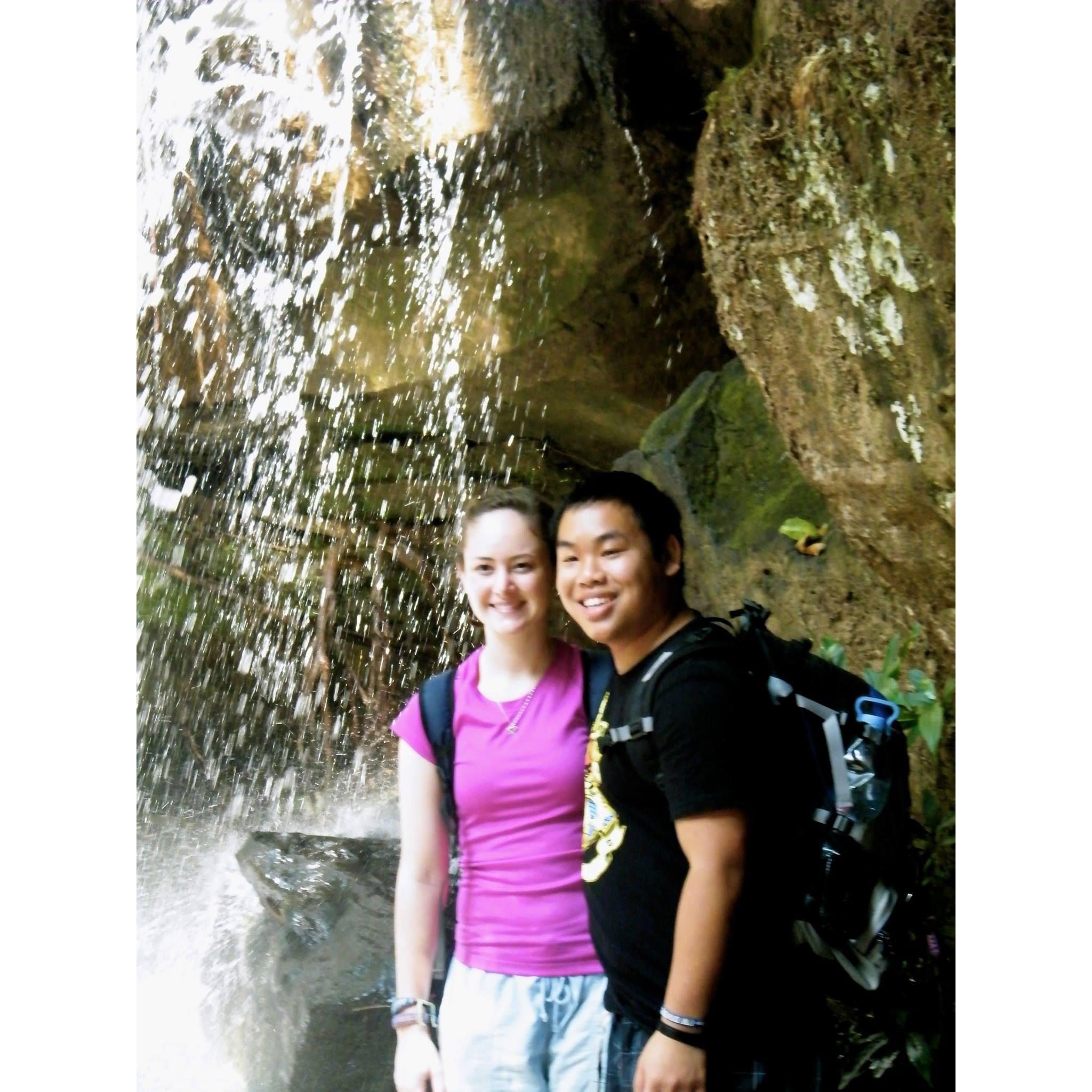 Traveling around the world together! This was taken at the Kbal Spean Hiking Trail in Siem Reap, Cambodia.