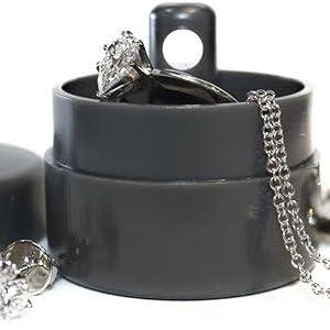 Lion Latch Travel Jewelry Box Case, Ring Holder on Shark Tank - Ring Holder for Women Girls with Keychain, Small Jewelry Organizer Boxes, Portable Ring Keeper Key Chain, Jewelry Storage Case
