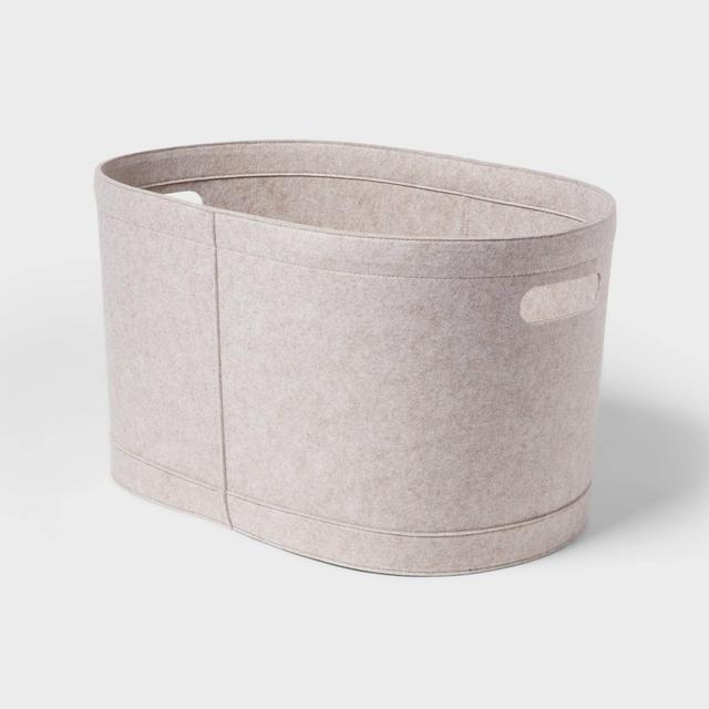 1.5bu Felt Laundry Basket Oatmeal - Brightroom™