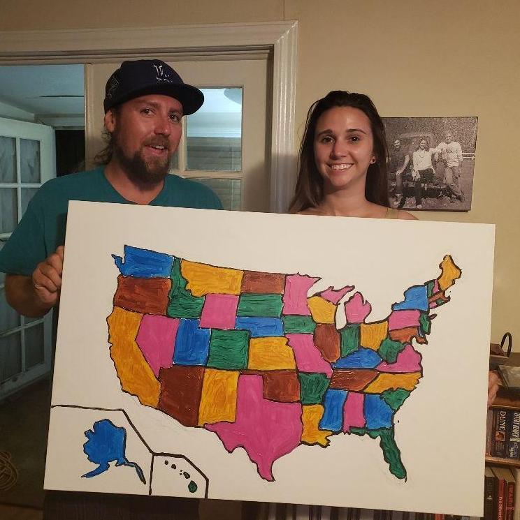 A collaboration art piece for Erica's classroom.