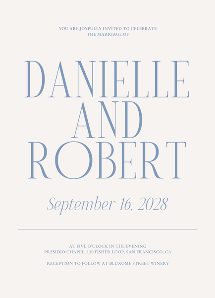 Jaden Classic | Denim Blue | Zola Wedding Invitations