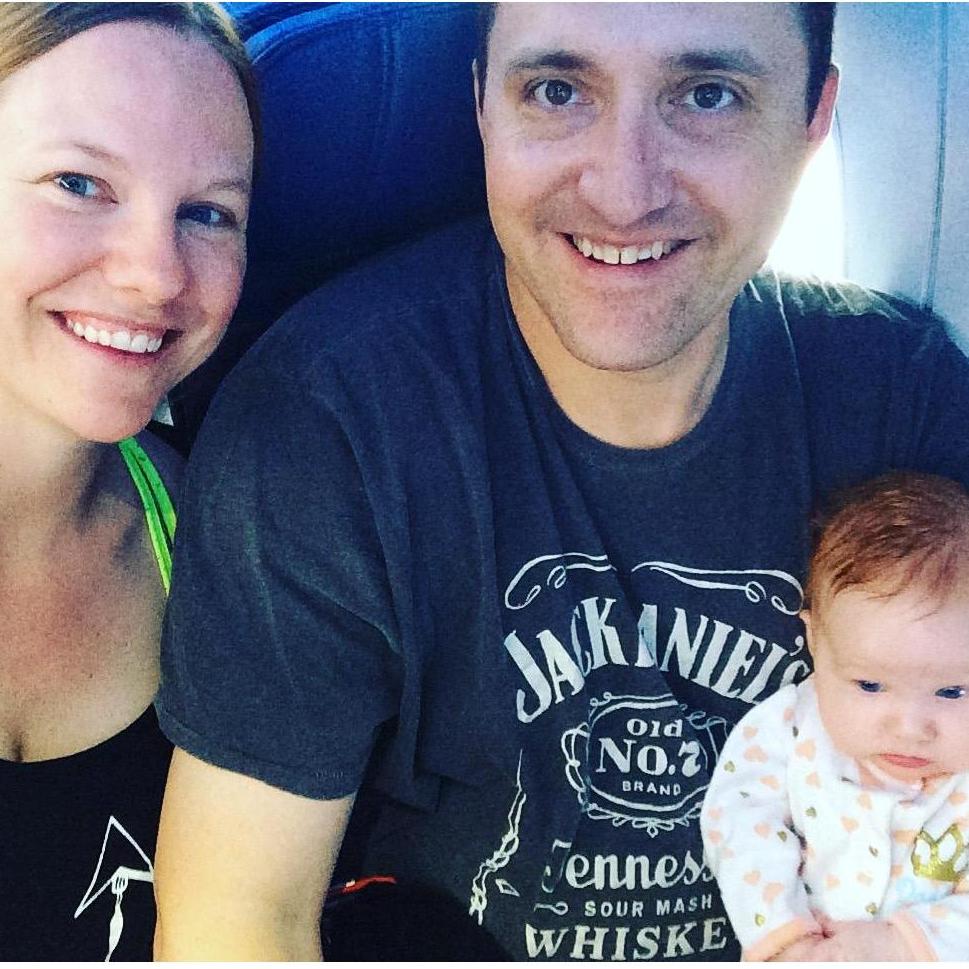 Emma's first flight - to see Aunt Cynthia graduate - March 2017