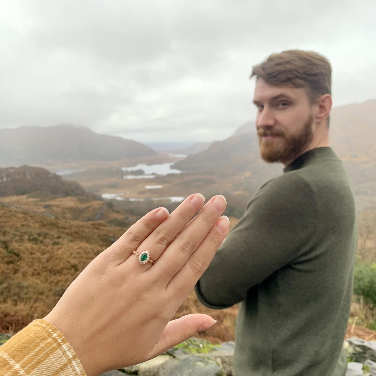 In Ireland a couple days after Josh proposed
