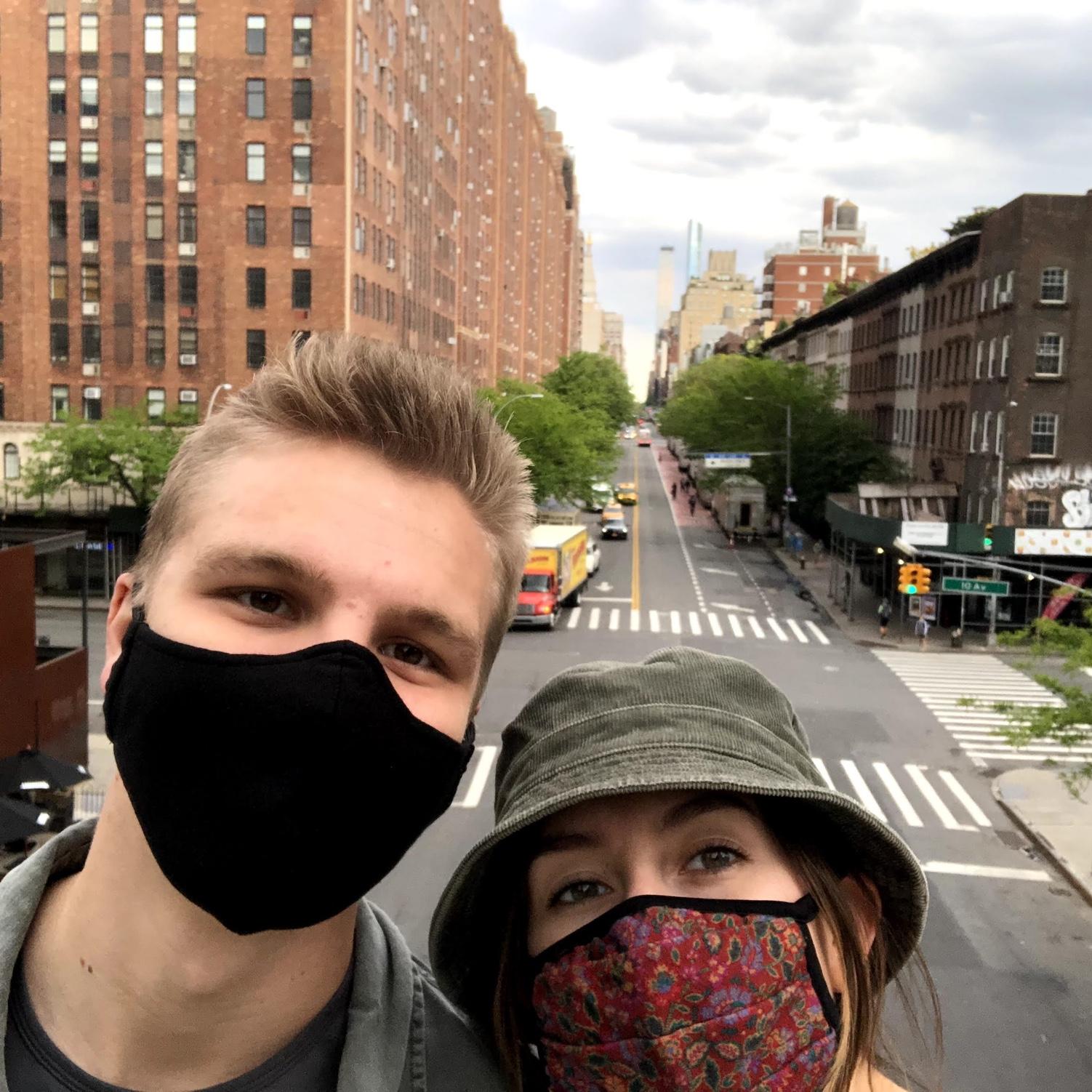 After graduation, Liv and Jared took their first road trip of many. New York City still required masks as COVID was winding down.