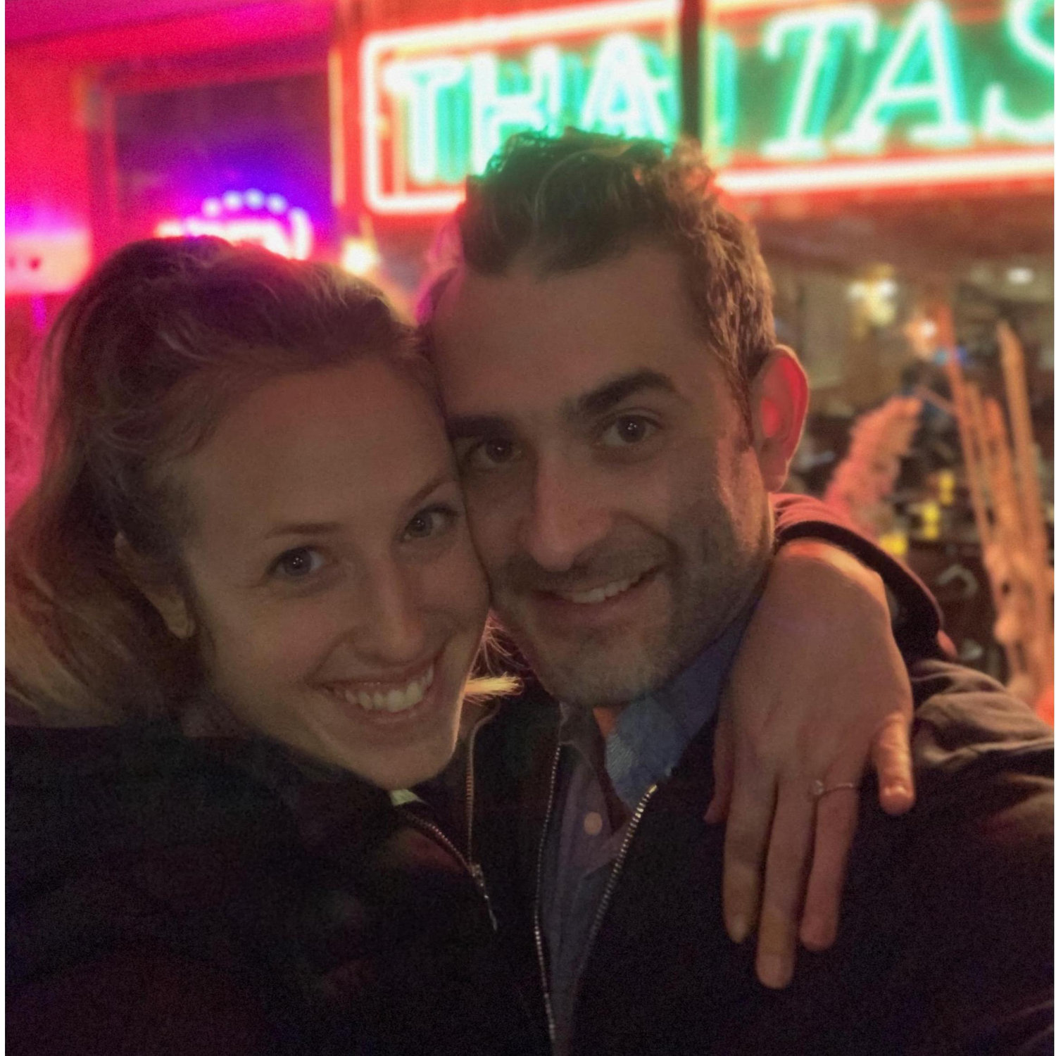 Took it back to the scene of the crime (aka our first date spot) after we got engaged
