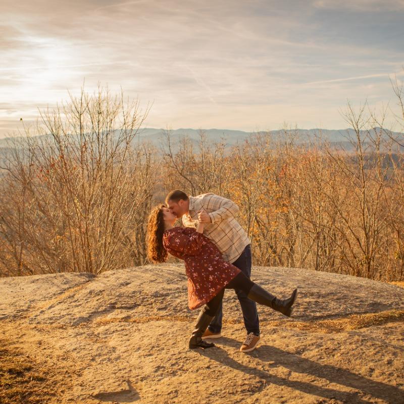 Engagement photo shoot in our beautiful mountain home