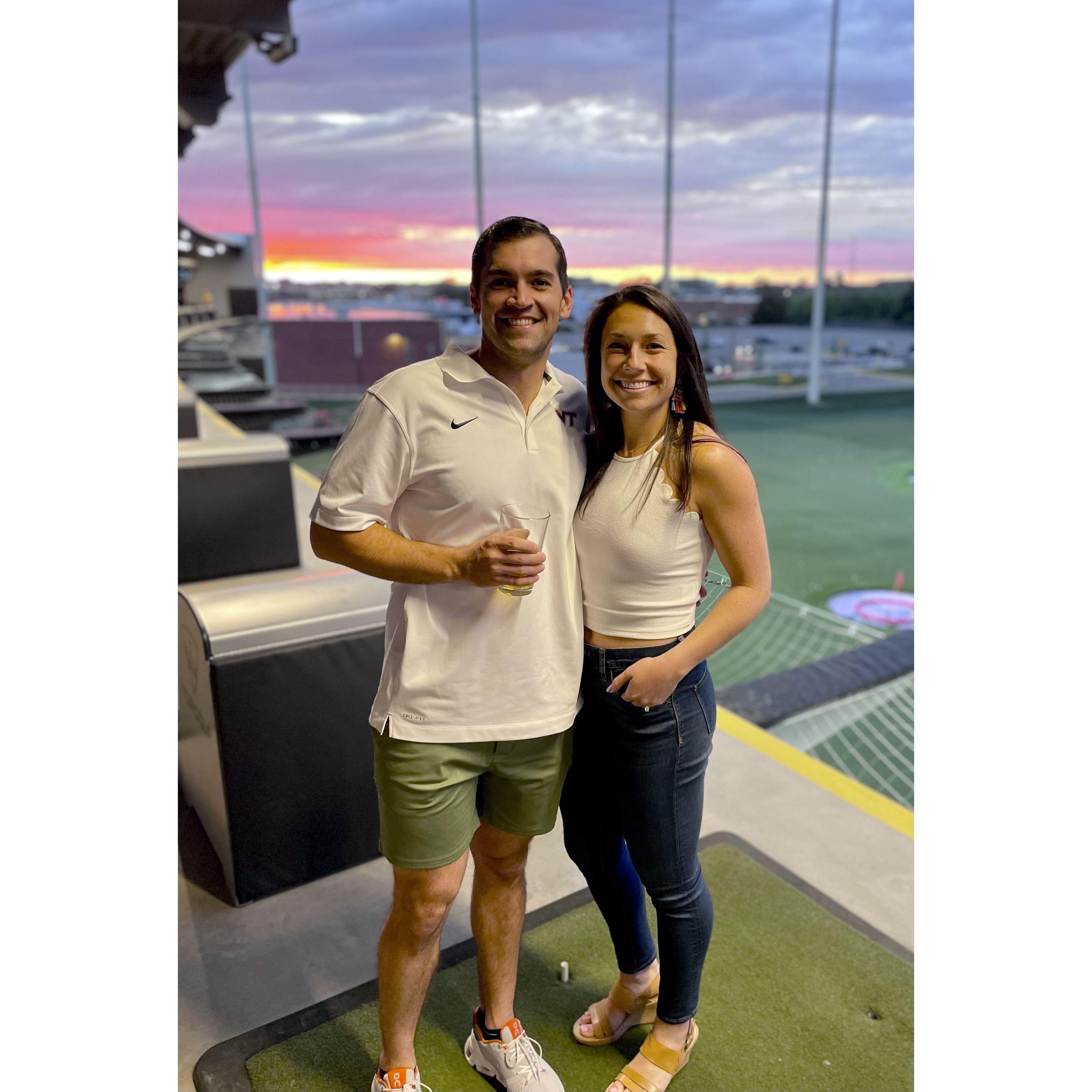 A party at Top Golf