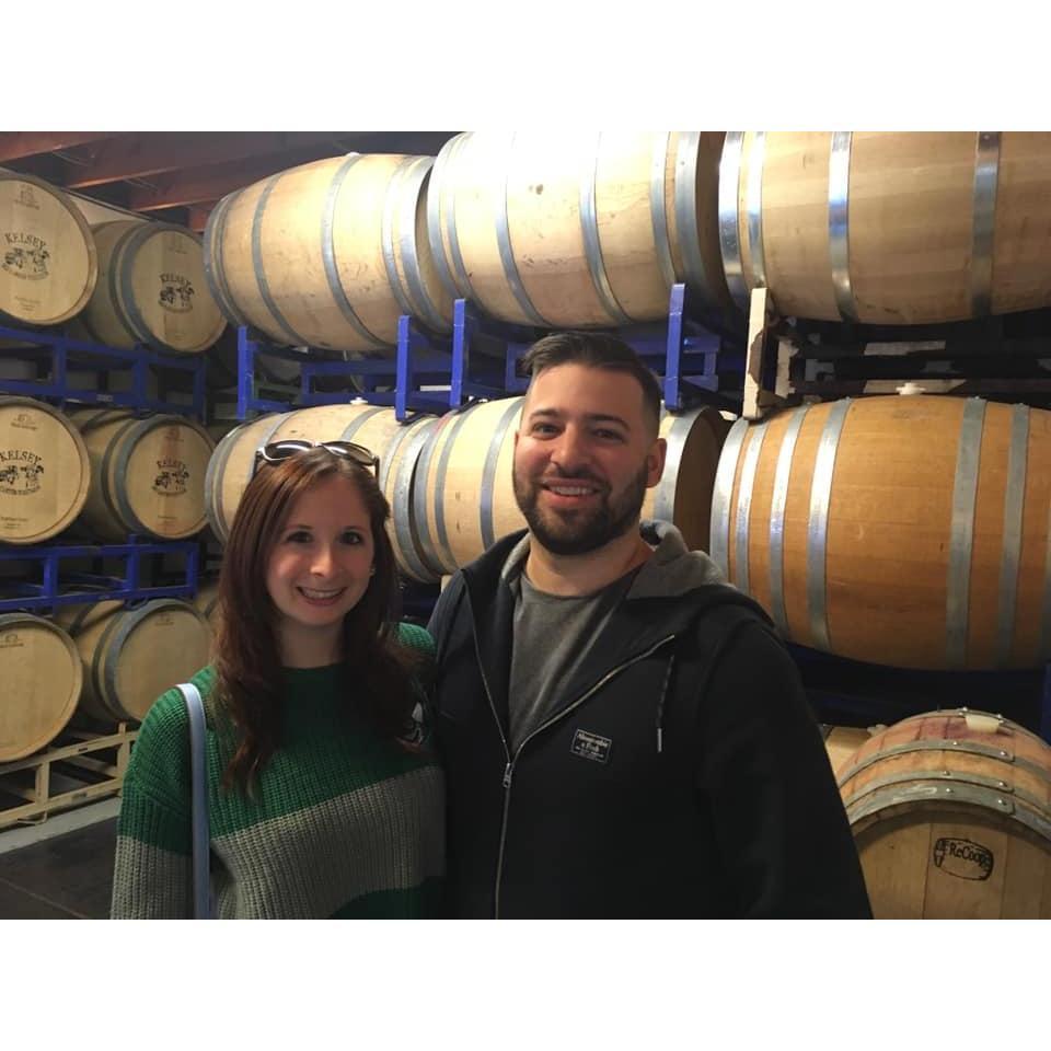 Paso Robles wine country, January 2019 - celebrating our one year anniversary! Upon signing up for this wine club, we received a note in the mail: "Welcome to the Kelsey family, Mr. & Mrs. Erwin!"