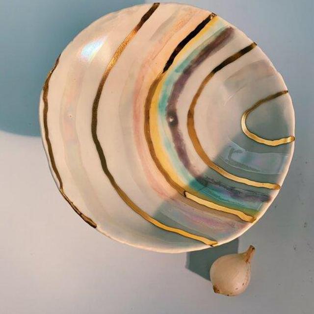 Small Prism Pedestal Bowl