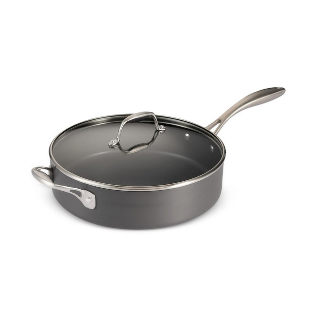Tramontina OnyxPro 5.5-Quart Hard Anodized Nonstick Deep Saute Pan with Lid