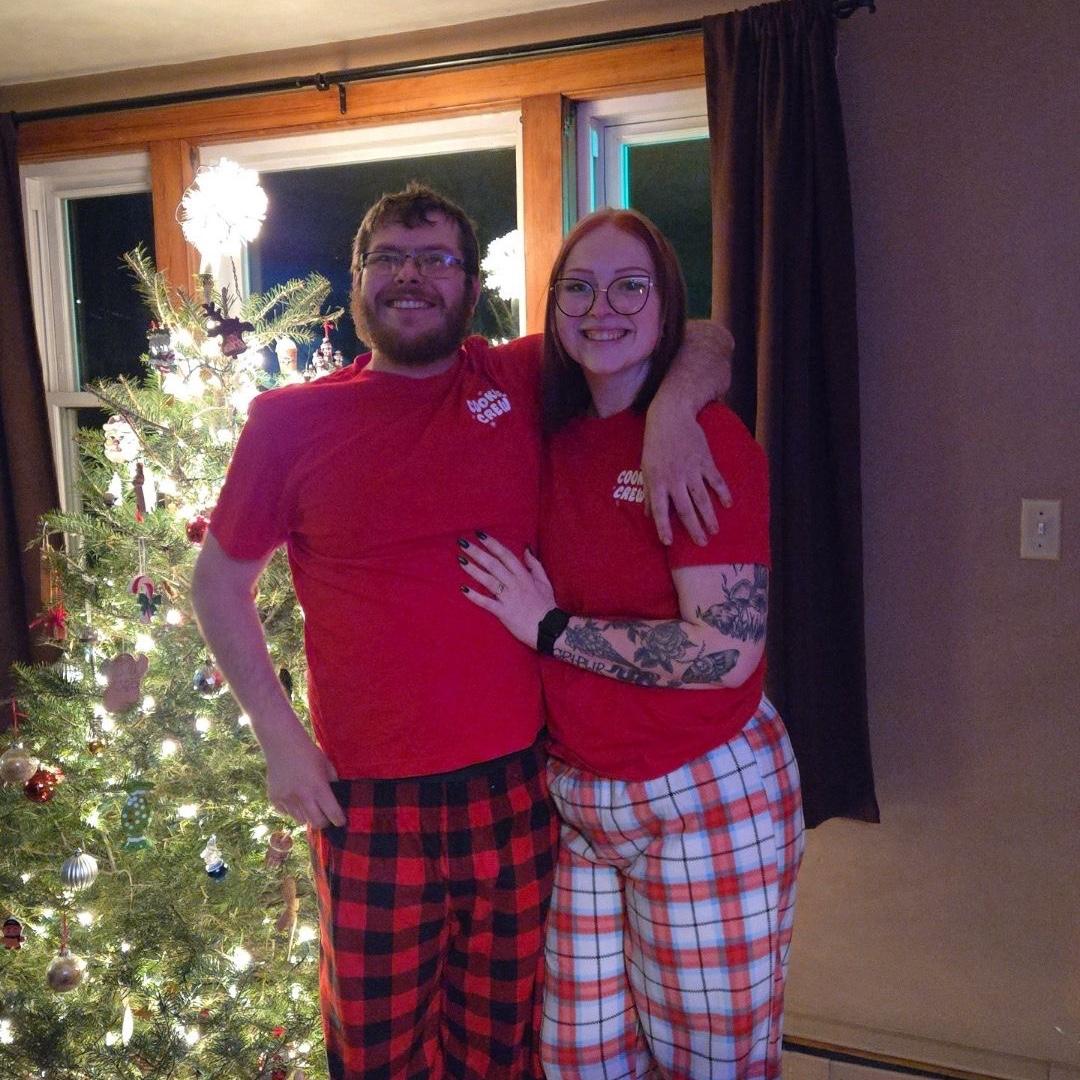 Matching PJs for our annual Christmas Karaoke!
