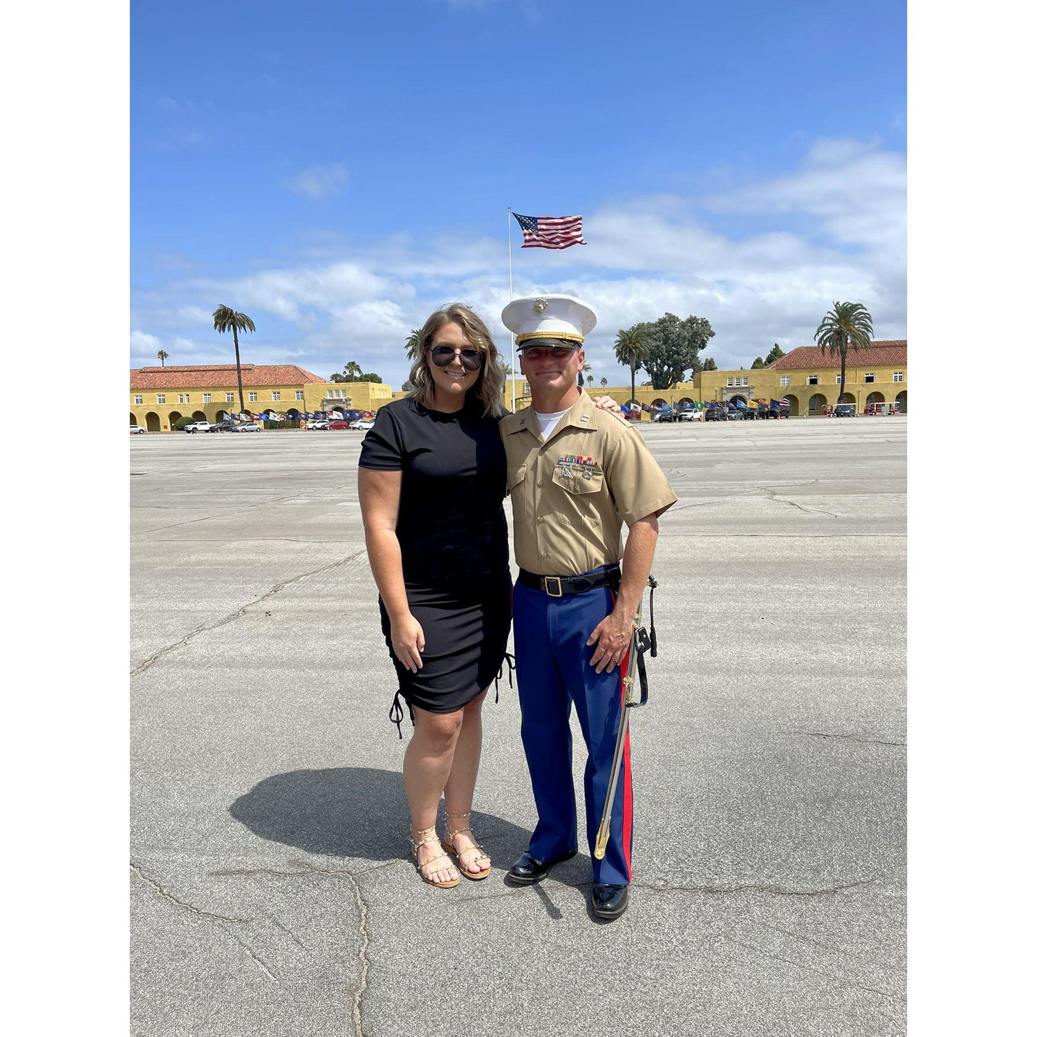 August 2021 | San Diego Recruit Depot - Brock was the company commander and led the graduation!