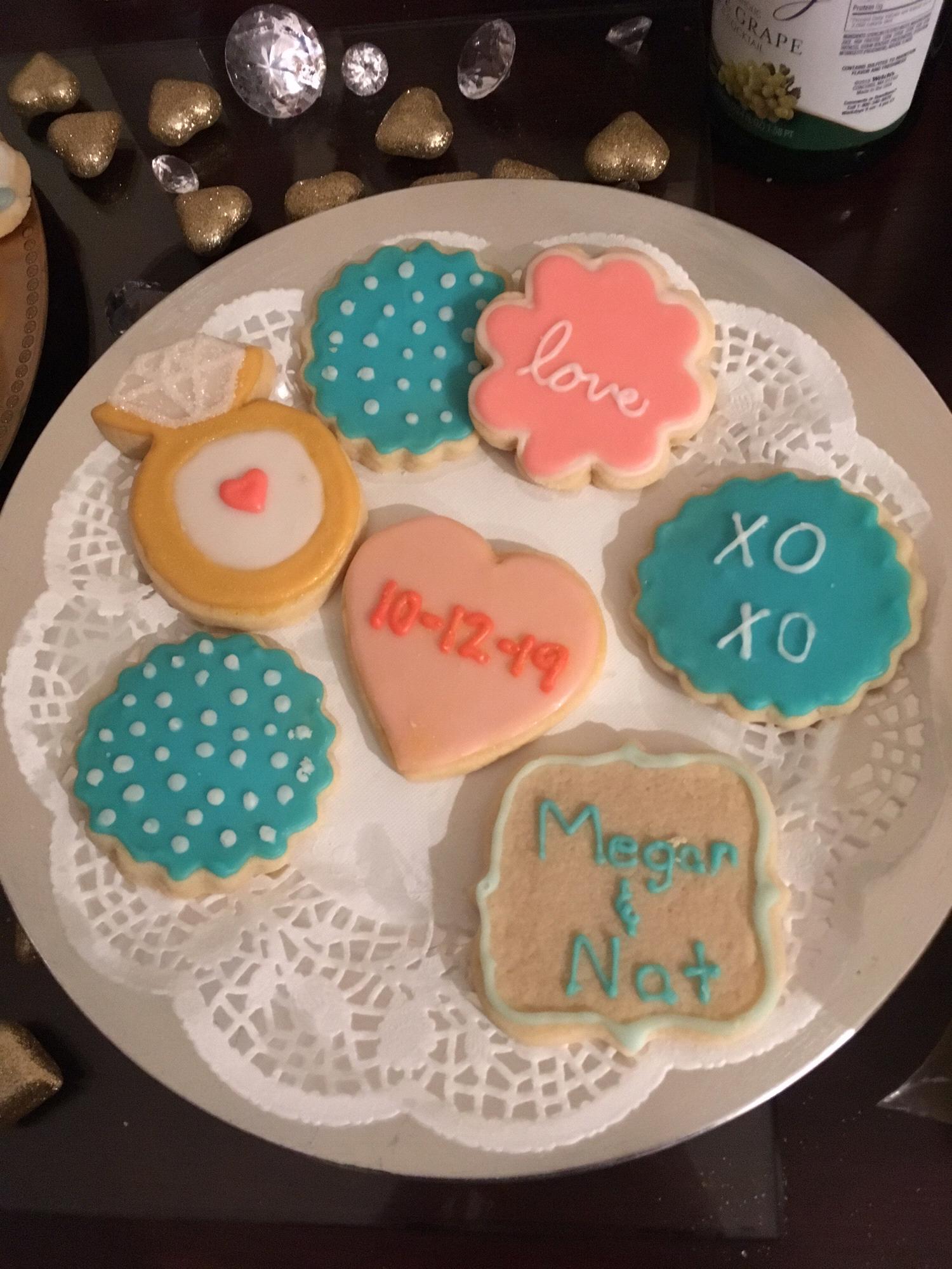 Engagement cookies made by Lisa Gray!