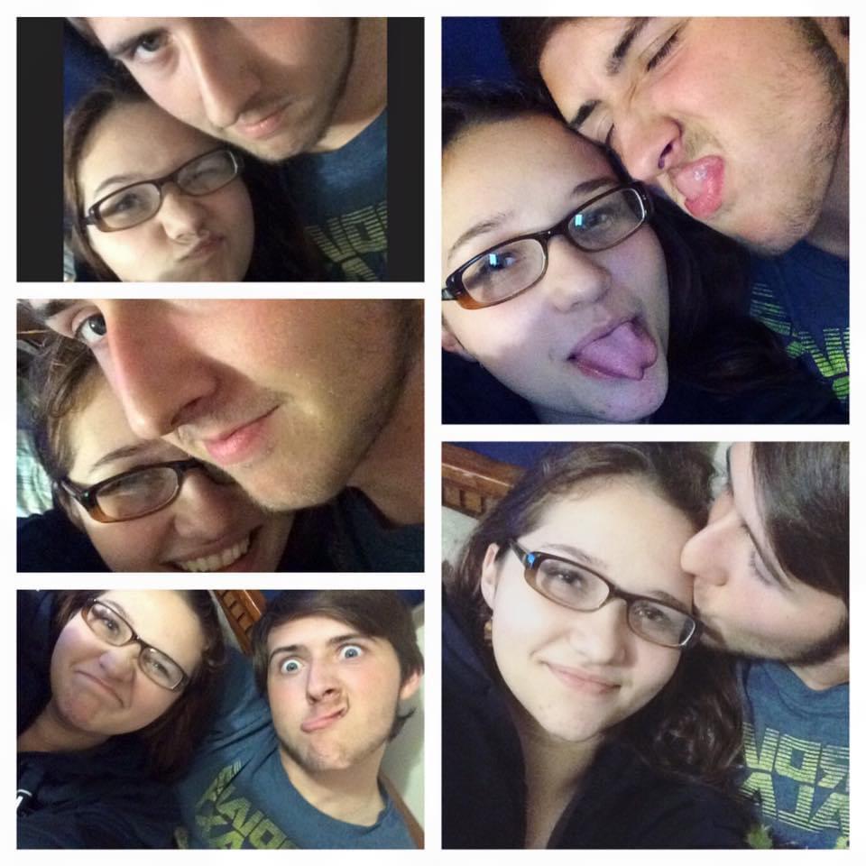 First selfies we took together once we started dating at fifteen years old.