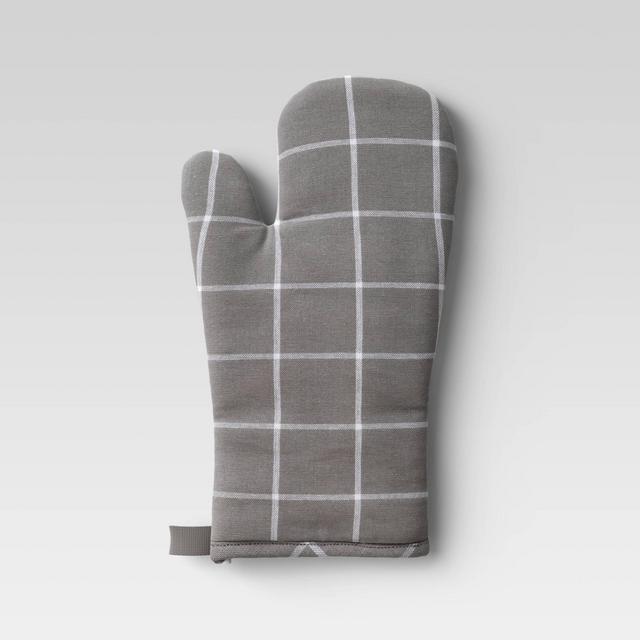 Yarn Dyed Woven Oven Mitt Gray - Room Essentials™