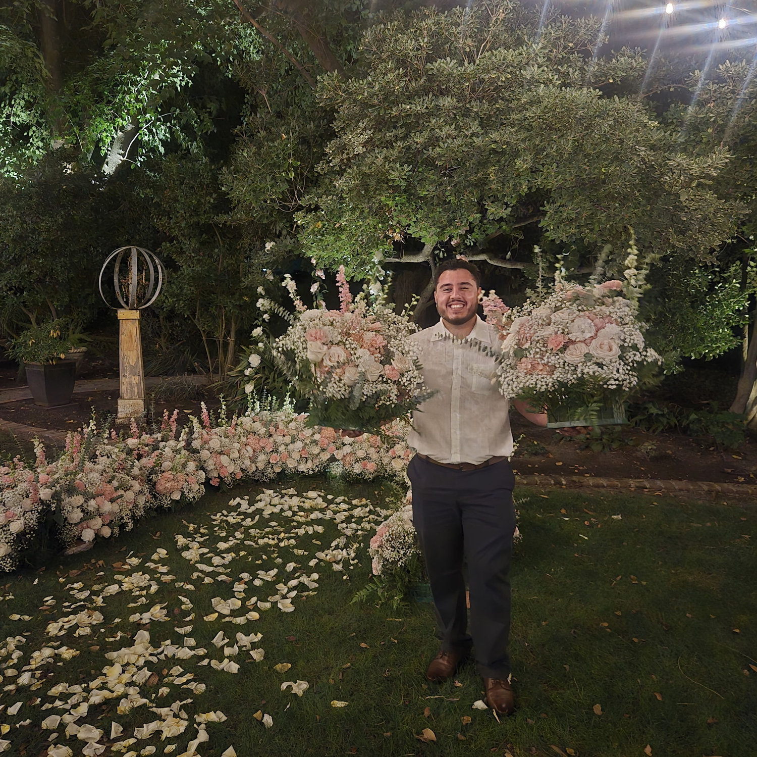 After our private dinner I was just in awe at everything he set up. Look at him, that's MY MAN.