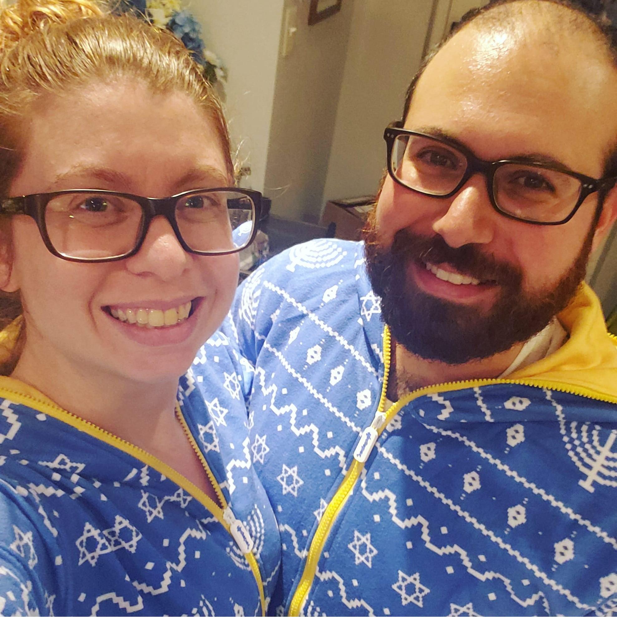 Chanukah during a pandemmy = onesies