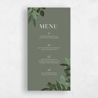 Green Wedding Menu - Summerlin