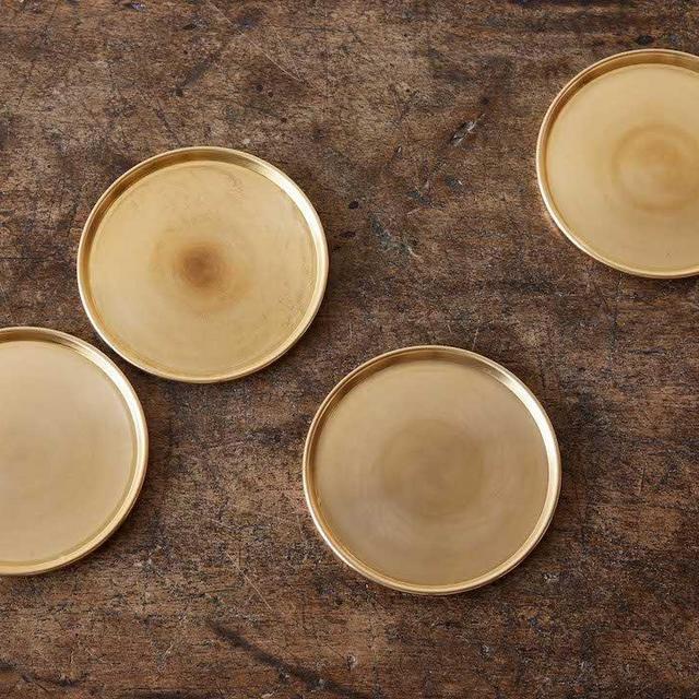 Brass Coasters, Set of 4