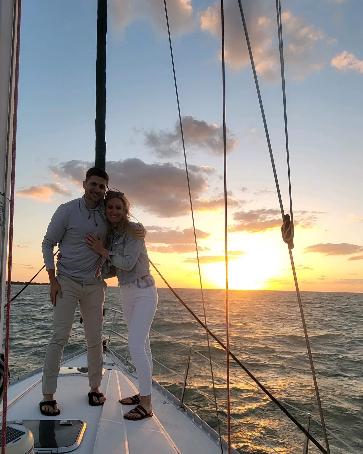 The proposal - Conor surprised Emily with a sunset sail in Florida April 9, 2023.