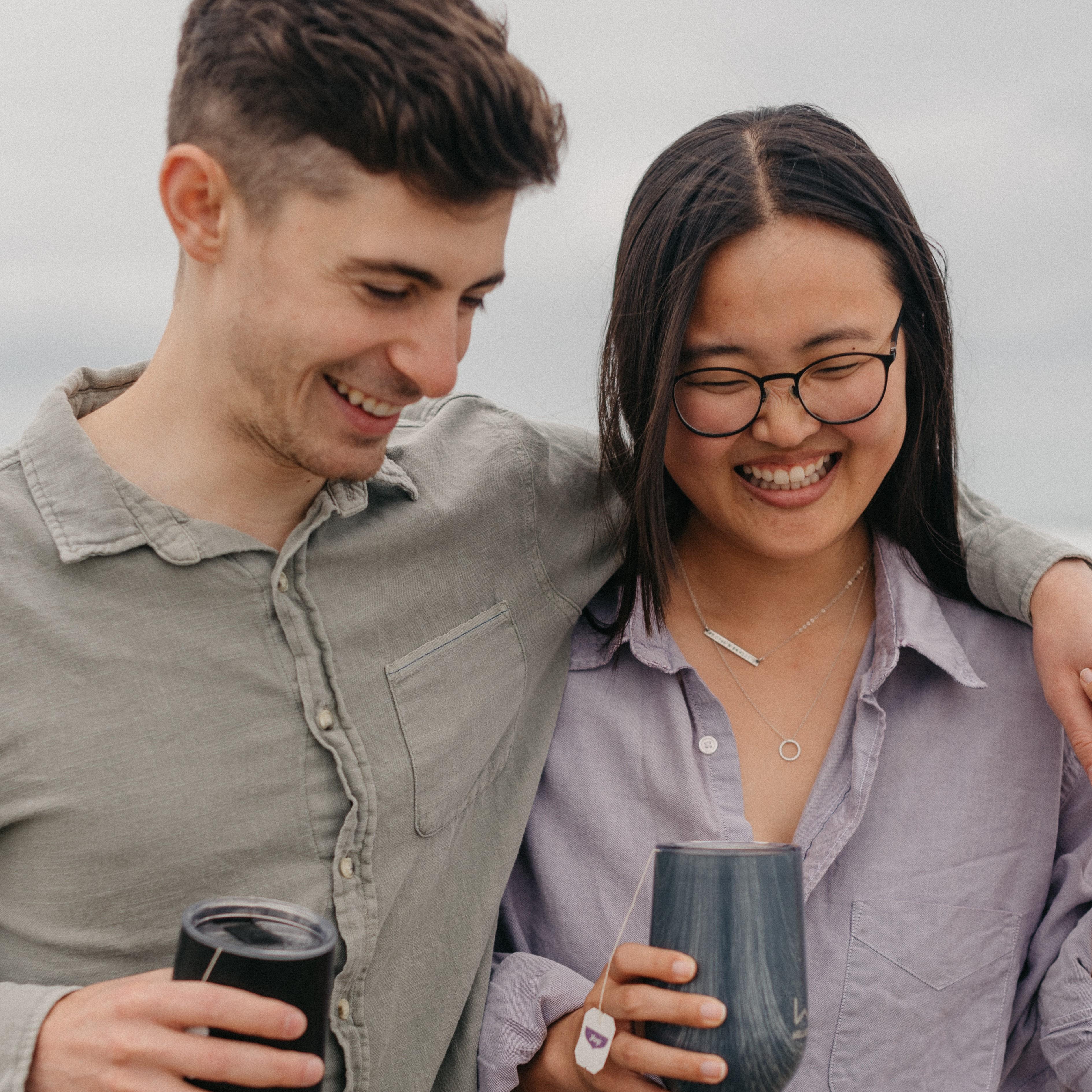 Morning walks on the beach in San Diego with hot tea