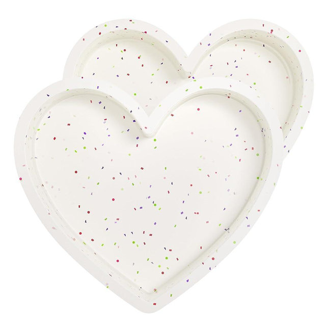 AOTASO Silicone Heart Shaped Cake Pans 10 Inch Large Heart Cake Pan Nonstick Silicone Heart Molds for Baking (2 Pcs Set, Cream)