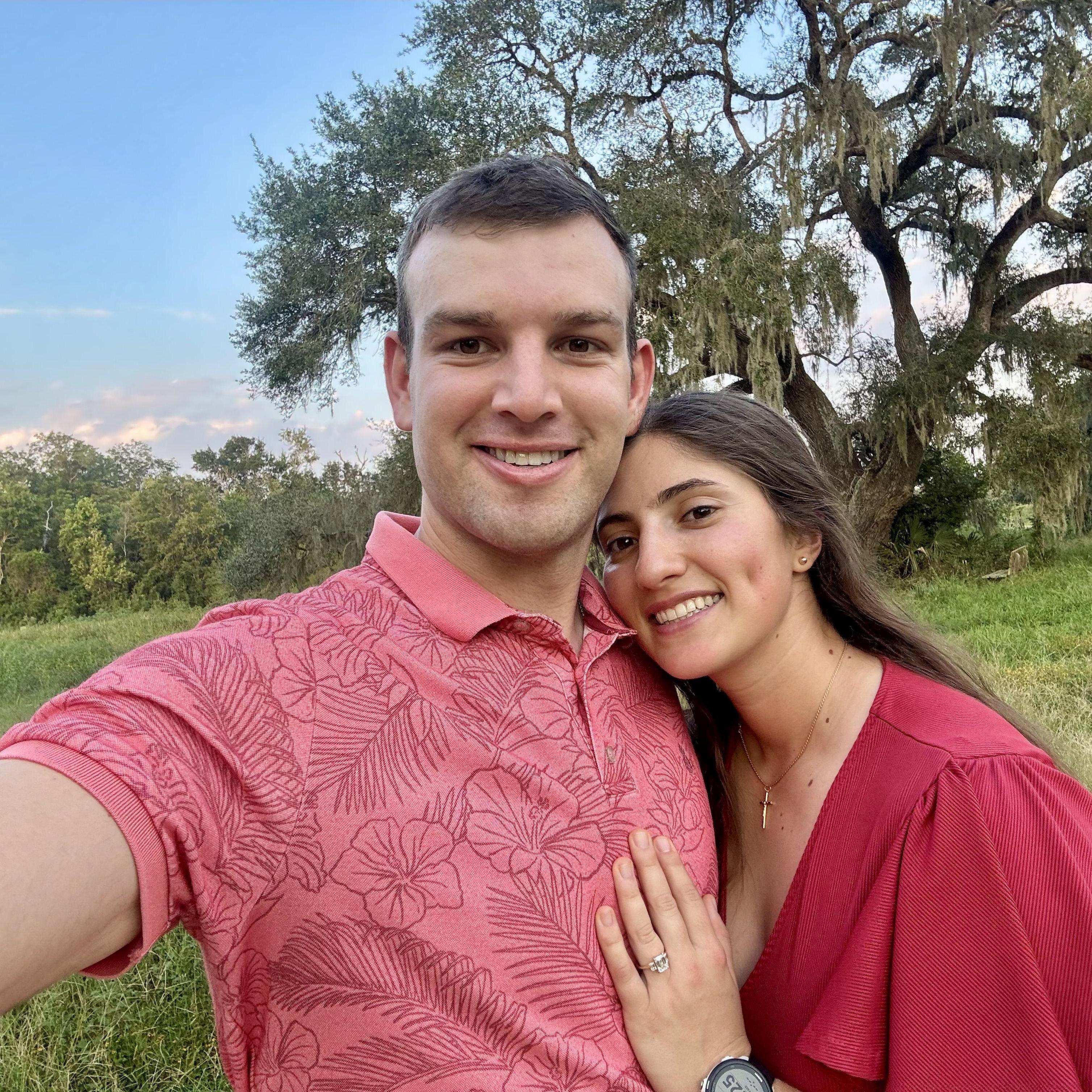 The first photo after getting engaged!