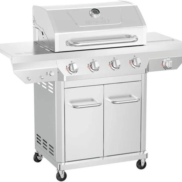 Nexgrill 4 Burner Stainless Steel Propane Gas Grill with Side Burner 720-0830XF