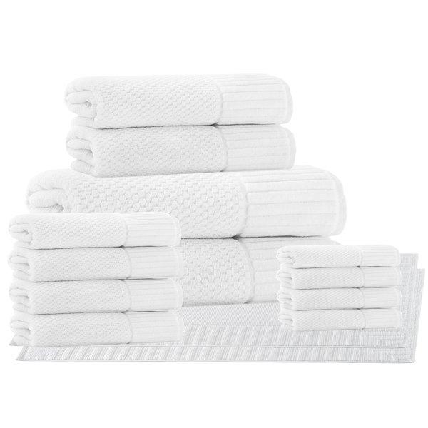 White Belcourt 14 Piece Turkish Cotton Towel Set