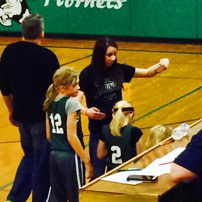 March 2015 Coach Hrovat, assisted by Coach Burton with her future wedding guests