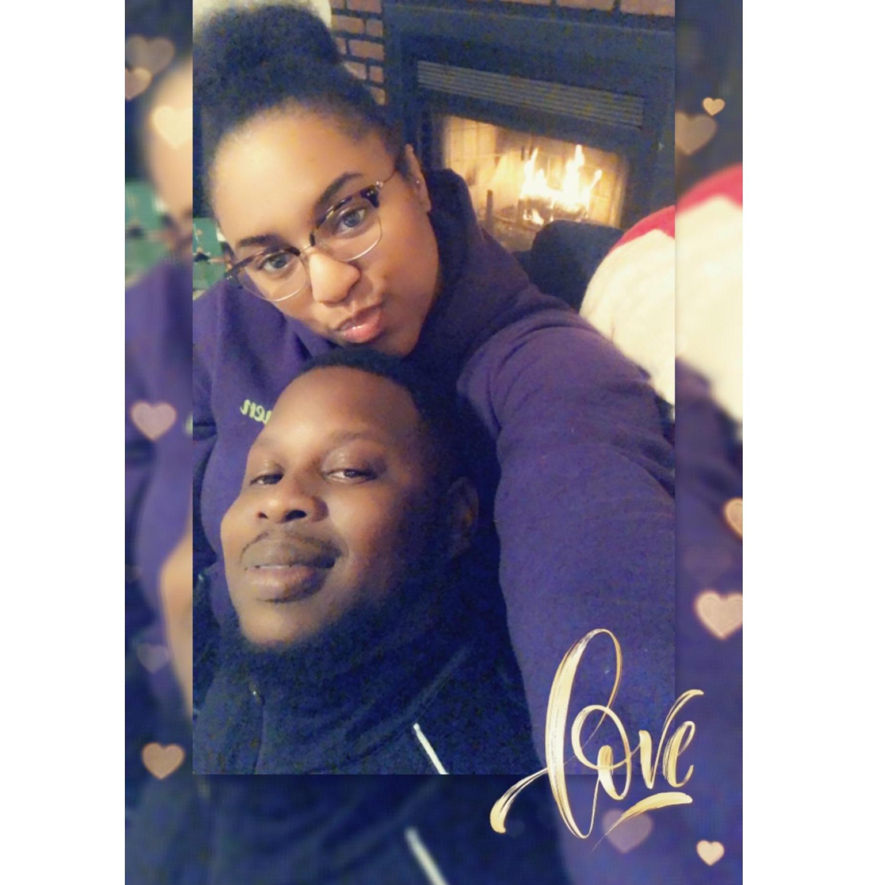 Warm and cozy by the fire