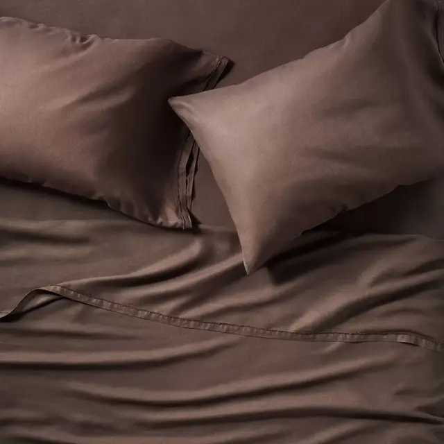 King 100% Linen Sheet Set Dark Fig - Casaluna™
