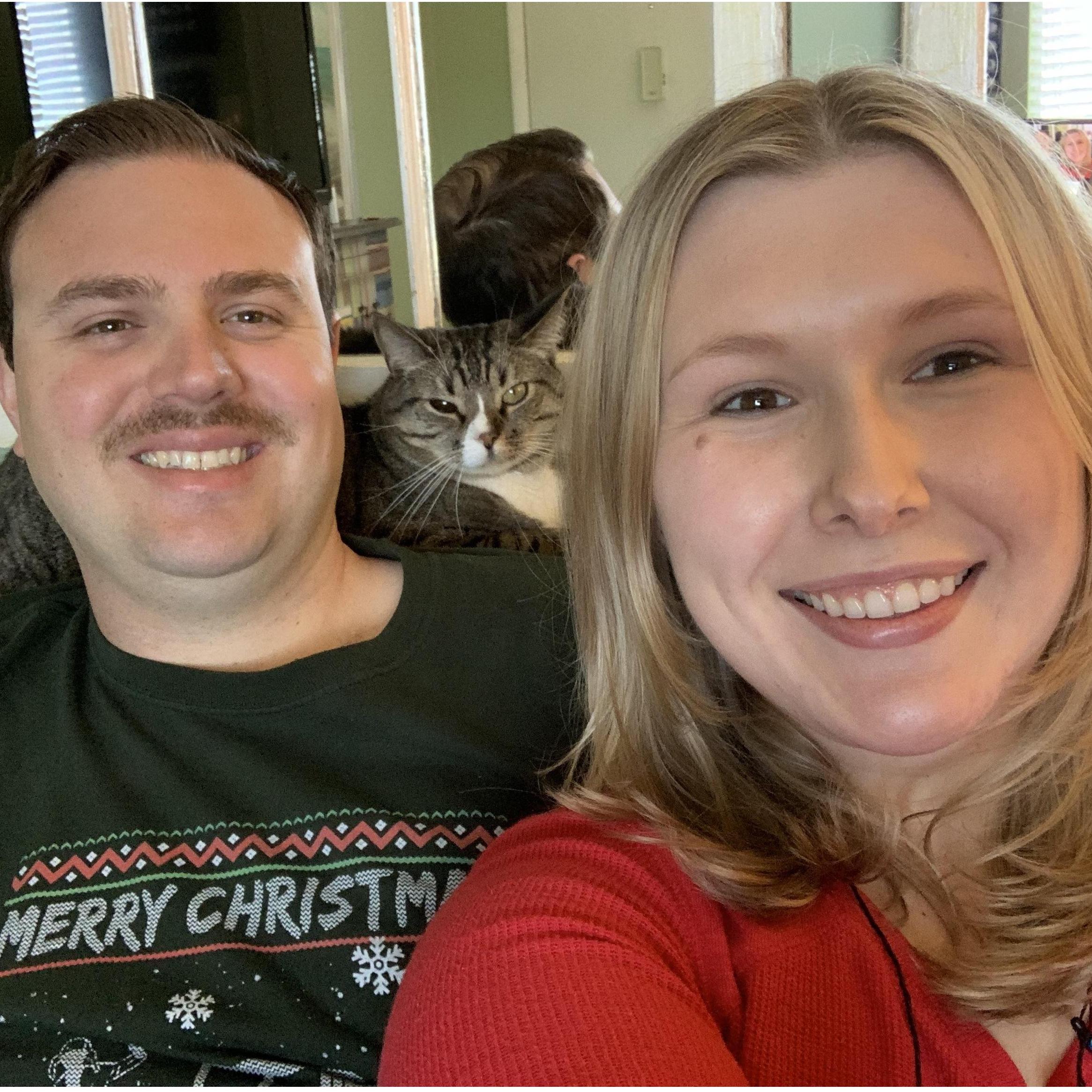 Enjoying Christmas together with our kitty Slim